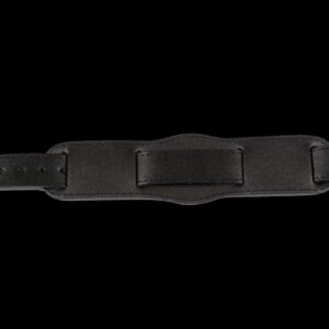 Black 1950s Pattern 20mm Leather Military Watch Strap