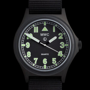 MWC G10 100m / 330ft Water resistant Black PVD Steel Military Watch with Sapphire Crystal – NATO Stock Number: NSN 6645-99-493-1283