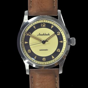 Aeschbach 1950s Pattern 25 Jewel Automatic Watch with Retro Luminous Paint, Sapphire Crystal and Calf Leather Strap