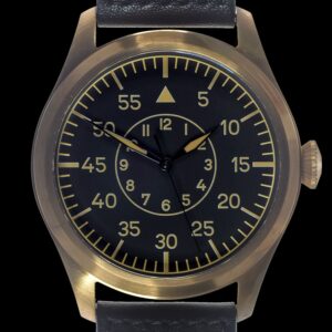 MWC Classic 46mm Limited Edition Bronze XL Luftwaffe Pattern Military Aviators Watch with Sapphire Crystal (Retro Dial Version)