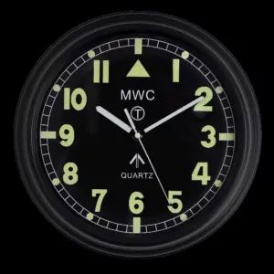 MWC Retro G10 Pattern Military Wall Clock with Silent Quartz Movement and Sweep Second Hand (Size 30.5 cm / approx 12″)
