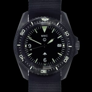 MWC Heavy Duty 300m Military Divers Watch in PVD Steel Case with Sapphire Crystal and Ceramic Bezel (Quartz)