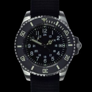 MWC 24 Jewel U.S Pattern 300m Automatic Military Divers Watch with Sapphire Crystal and Ceramic Bezel on a NATO Webbing Strap