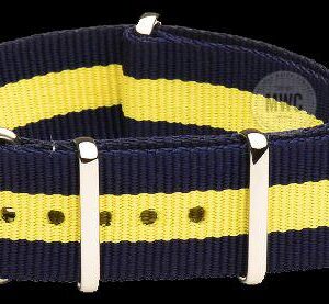 22mm Blue and Yellow NATO Military Watch Strap