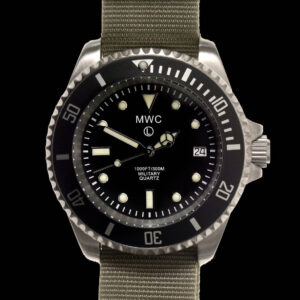 MWC 300m / 1000ft Stainless Steel Quartz Military Divers Watch with 10 Year Battery Life