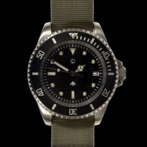 MWC 21 Jewel 300m Automatic Military Divers Watch with Sapphire Crystal and Ceramic Bezel on a NATO Webbing Strap