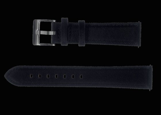 20mm Black Sailcloth CORDURAB. Watchstrap