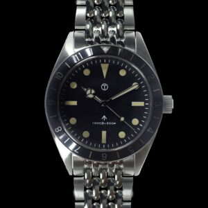 MWC Classic 1960s Pattern Divers Watch with Retro Luminova Luminous Paint and a Hybrid Mechanical/Quartz Movement on a Matching Steel Bracelet