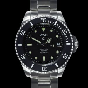 MWC  2021 Model 21 Jewel 300m Automatic Military Divers Watch with Sapphire Crystal and Ceramic Bezel on a Steel Bracelet