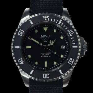 MWC 21 Jewel 300m Automatic Military Divers Watch with Sapphire Crystal and Ceramic Bezel on a NATO Webbing Strap