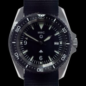 Stainless Steel Military Divers Watch with Automatic 24 Jewel Movement, 12 Hour Dial Format, Sapphire Crystal and Ceramic Bezel (Tactical Solid Strap Bars)