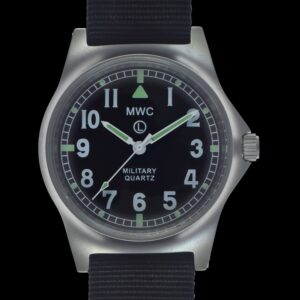 MWC G10 LM Stainless Steel Military Watch Non Date (Black NATO Strap)