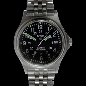 MWC G10 300m 1000ft Water resistant 12/24 Hour Steel Military Watch with Sapphire Crystal on Bracelet