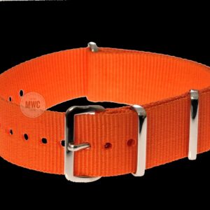22mm Orange “High Visibility” SAR NATO Military Watch Strap