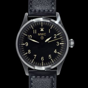 MWC Classic 40mm Stainless Steel Aviator Watch with Hybrid Movement and 100m Water Resistance