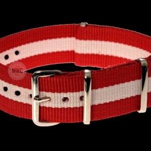 20mm “Red and White” NATO Military Watch Strap