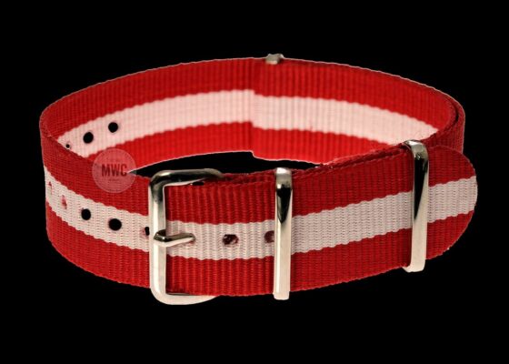 20mm “Red and White” NATO Military Watch Strap