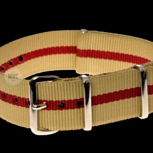 18mm Sand and Red NATO Military Watch Strap