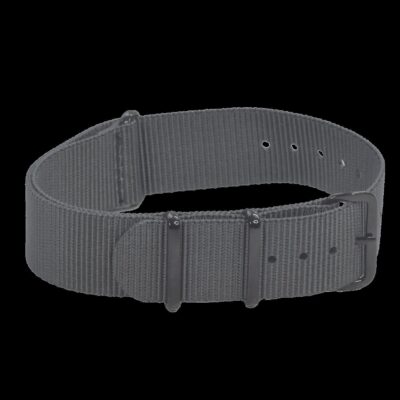 20mm Admiralty Grey NATO Watch Strap with PVD Black Covert Buckles