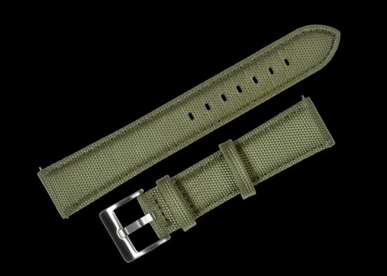 20mm Olive Green Sailcloth CORDURAB. Watchstrap