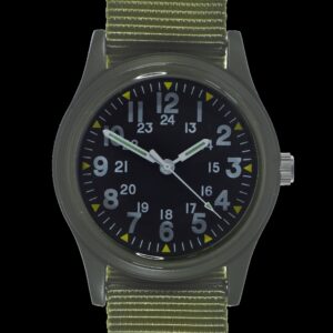 MWC Classic 1960s/70s Pattern Olive Drab Vietnam Watch on Matching Webbing Strap