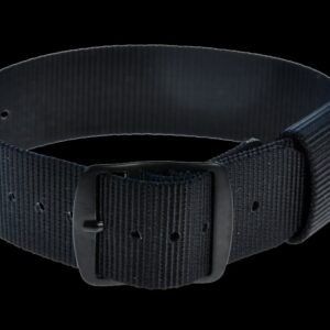 20mm US Pattern Black Military Watch Strap with Black PVD Buckles